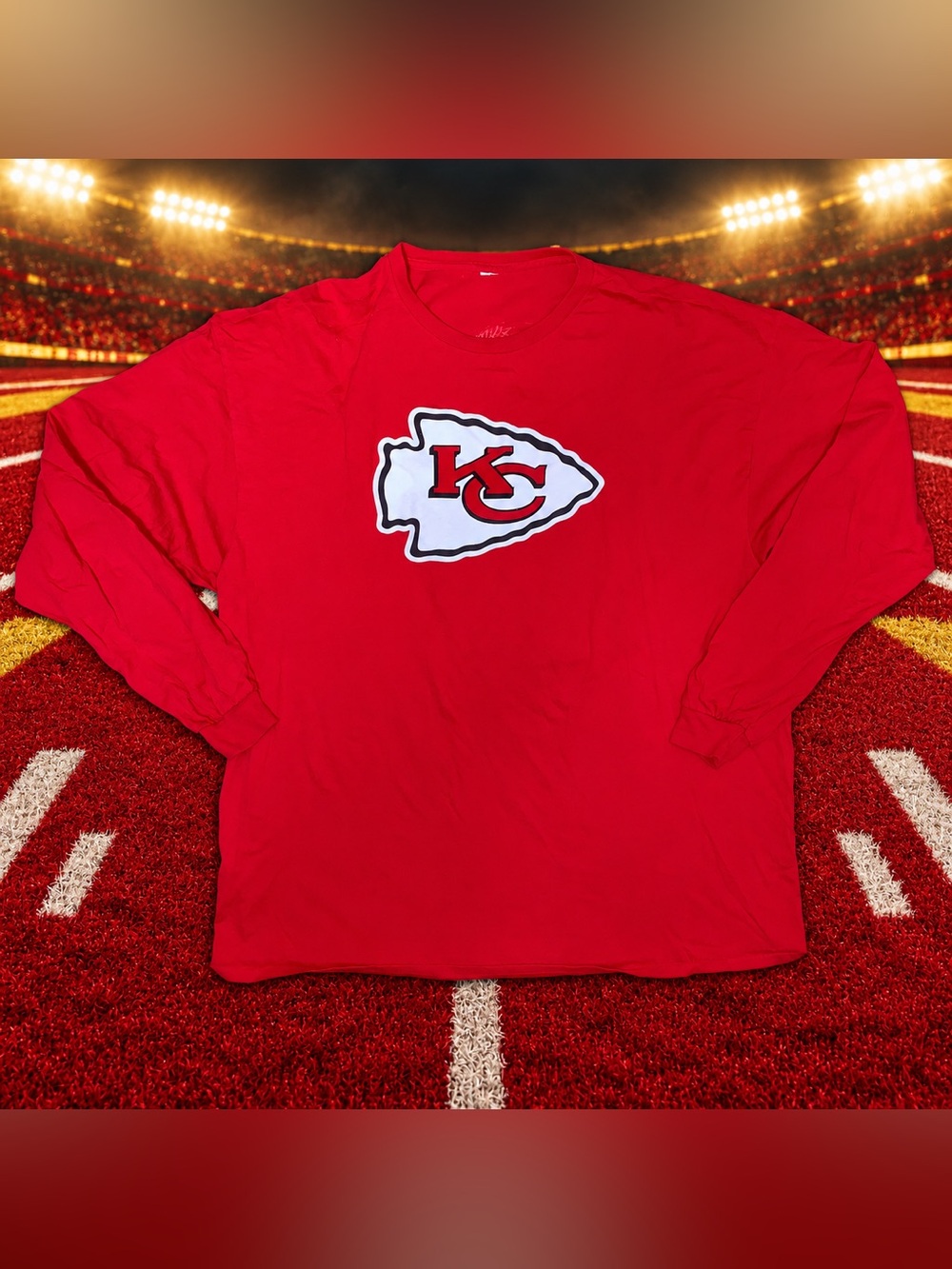 Kansas City Chiefs Red Long Sleeve Shirt Men’s Approx (2XL)